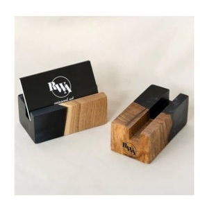 Porta Tarjetas de Visita de Resina y Madera para Hogar y Oficina, Forma Rectangular, Buena Calidad, Accesorios de Oficina - Product Image 5