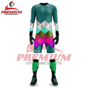 Maillot de gardien de but de football à manches courtes, respirant, 100% polyester, personnalisable, OEM, vente en gros, ensembles d'uniformes de football - Product Image 5