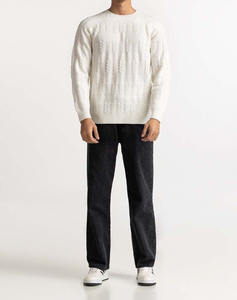 Suéter personalizado de punto, tejido suave y liso, de manga larga, estilo casual, cuello redondo, para invierno. - Product Image 6