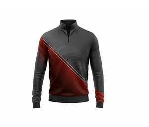 OEM Sublimation Quarter Zip Uniform <b>Jacket</b> Manufacturer <b>Men</b> Women Youth Sportswear Quick Dry Team <b>Pullover</b> - Product Image 3