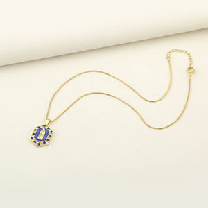 Collier pendentif QIKU en chaîne à maillons, plaqué or, avec émail <span class=keywords><strong>et</strong></span> zircon, motif Vierge Marie, style religieux catholique européen, pour hommes <span class=keywords><strong>et</strong></span> femmes - Product Image 6