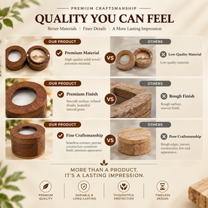 Custom Wooden Jewelry <b>Box</b> with <b>Ring</b> Holder – Solid Wood Round <b>Ring</b> <b>Gift</b> <b>Box</b>, Luxury Jewelry Packaging Case - Product Image 3