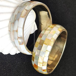 Top Selling Handmade Mother of Pearl Bangles Set Women Jewelry Set <b>Matching</b> <b>Bracelet</b> & Bangle Elegant Gift for Women By FWE - Product Image 1