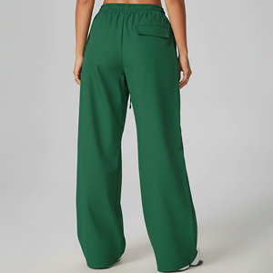 Pantalon de jogging coupe droite et large, coupe-vent, avec bandes frontales, personnalisé OEM/ODM pour l'entraînement et le sport - Product Image 2