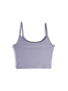 Women's 100% Cotton Camisole Crop Top Scoop Neck <b>Spaghetti</b> <b>Strap</b> Y2K Streetwear Tank Top Custom Logo Wholesale Aesthetic Tops - Product Image 4