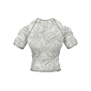 <b>Men's</b> Short Sleeve Rash Guard With Tiger Print Quick Dry Polyester Sport <b>Shirt</b> <b>Compression</b> Top Front Logo Design - Product Image 4