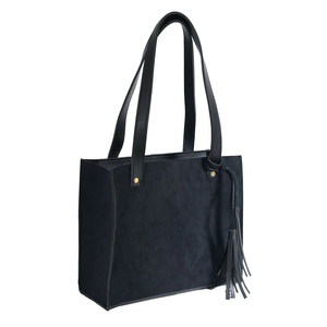 Sac cabas en daim marron avec bandoulière amovible et pochette assortie, style minimaliste, pour une utilisation quotidienne toute saison - Product Image 4