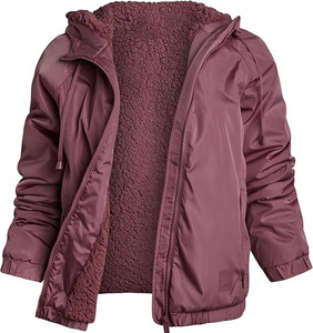 Manteau d'hiver ample et oversize pour femme, veste matelassée à col roulé et capuche, séchage rapide, respirante, tissée, unie, avec fermeture éclair sur le devant - Product Image 1