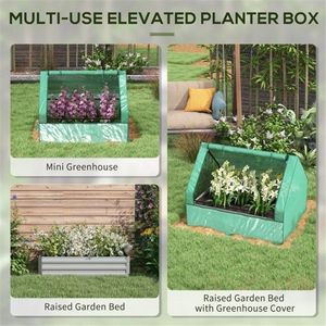 Silver and Green Mini Greenhouse for Garden Compact Outdoor Room - Product Image 6