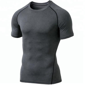 <b>Men</b> <b>Compression</b> <b>Shirt</b> Active Fit Stretch Athletic Top Breathable Sports Tee for Running Training Use - Product Image 2