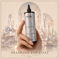 Vernis à ongles de finition 1000 ml, brillant diamant, transparent cristallin, sans résidu, gel UV LED, vente en gros, fourniture d'usine CRYSTAL CLEAR TOP COAT
