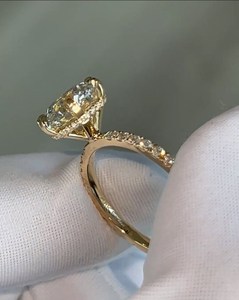 3CT Lab Grown Diamond Engagement <b>Ring</b> for Women | Luxury 18K Gold Brilliant Cut Diamond Wedding <b>Ring</b> IGI Certification Diamonds - Product Image 6