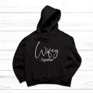 Trendy OEM <b>Wifey</b> Hubby Together Better Matching Hoodies Unisex Cotton Fleece Casual Autumn Wear Regular Fit Knitted <b>Hoodie</b> - Product Image 6