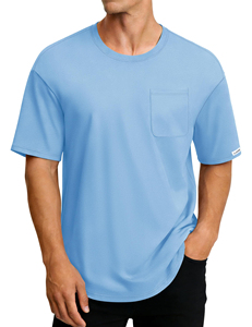 T-shirt Ringer Homme au Design Minimaliste, Manches Courtes, Tissu Durable et Écologique, Coutures Robustes, Service OEM ODM - Product Image 3