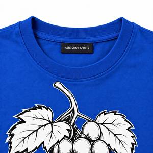 HASE CRAFT SPORTS Herren Blaues Kurzarm-T-Shirt mit Rundhalsausschnitt, Locker Geschnitten, Umweltfreundlicher Oxford-Stoff, 100% Baumwolle, Lässiges T-Shirt - Product Image 5
