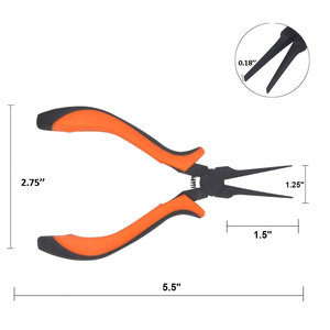 Pince à bec plat de 5,5 pouces en acier inoxydable, à mâchoires lisses, pour la fabrication de bijoux, outil de pliage et de façonnage de fil - Product Image 2