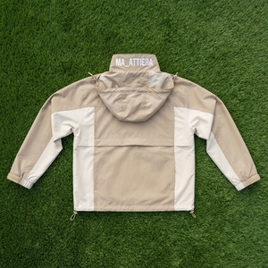 <b>Men</b> Color Block Hooded Windbreaker <b>Jacket</b> Full Zip Lightweight Outdoor Sports <b>Running</b> Shell <b>Jacket</b> - Product Image 2