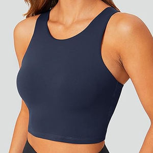 2026 Recycle Factory Design Wholesale Performance Women's High Support Seamless Sports <b>Bra</b> Crisscross <b>Straps</b> Quick Dry <b>Bra</b> - Product Image 6