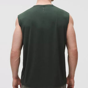 Camiseta sin mangas transpirable de secado rápido para uso exterior, venta al por mayor, precio bajo, ropa deportiva sin mangas para hombre, camiseta sin mangas de color liso, varios tamaños - Product Image 6