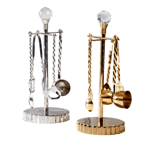 Outils et gadgets de cuisine, porte-ustensiles en laiton avec crochets, support mural pour ustensiles, accessoire - Product Image 4