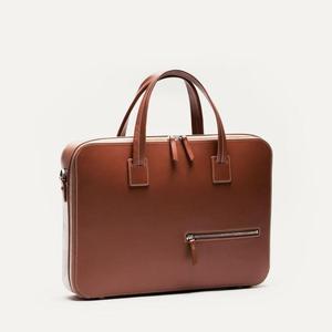 Classic Genuine Leather <b>Laptop</b> Briefcase Shoulder Bag Durable Work Handle Closure Tan Color Customizable <b>Laptop</b> Bags & <b>Case</b> - Product Image 4