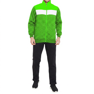 <b>Men's</b> Color Block Fleece <b>Jacket</b> Stand Collar Zipper Casual Autumn Wear Polyester Cotton Knitted <b>Long</b> Sleeve Regular Fit - Product Image 4