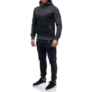 Ensemble de survêtements décontractés pour hommes, streetwear d'hiver, respirant, à capuche, manches longues, jogging, polyester/coton - Product Image 6