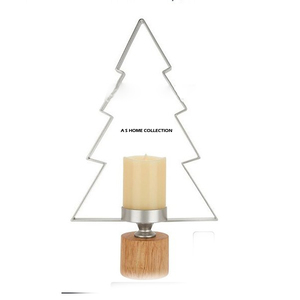 Top Creative Aluminum Metal Christmas Tea <b>Light</b> Candle Holder Shiny Polished Blank Sublimation Christmas <b>Tree</b> Decor - Product Image 3