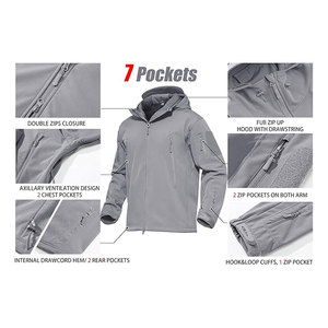 เสื้อแจ็คเก็ตผู้ชายแบบทหาร ทนทาน กันน้ำ บุขนแกะ เหมาะสำหรับเล่นสกี หิมะ ฤดูหนาว กันลม อุ่นสบายสำหรับกิจกรรมกลางแจ้ง - Product Image 6