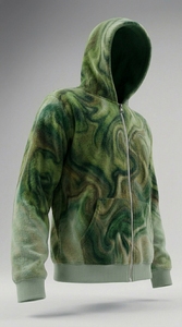 Sweat à capuche unisexe entièrement zippé en coton épais de qualité supérieure, personnalisable par impression et broderie, style streetwear décontracté - Product Image 2