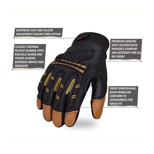 ถุงมือช่างงานหนัก คุณภาพดีเยี่ยม เสริมความแข็งแรงบริเวณฝ่ามือ ผลิตภัณฑ์คุณภาพสูง ขายส่ง ODM 2026 สีสันโดดเด่น - Product Image 3