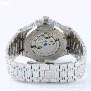 Reloj de Lujo con Diamantes para Hombre, Regalo Espléndido, con Movimiento de Cuarzo ETA Analógico, Caja de 28 mm, Cristal de Zafiro, Moissanita/Plata - Product Image 2
