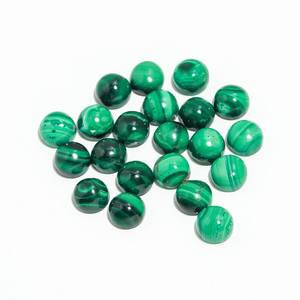 Malachite verte naturelle riche, cabochon rond, pierre précieuse certifiée de haute qualité pour la fabrication de bijoux artistiques, pierres brutes de 6 mm - Product Image 4