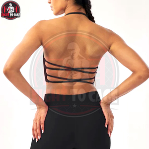 Good Supplier Newest Highest Quality Wholesale Rate Breathable OEM Service Causal With Own Logo Simple Halter Neck Sports <b>Bra</b> - Product Image 2
