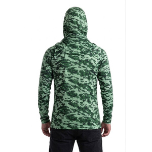 Sudadera con capucha de pesca de manga larga con protección UPF 50 y estampado por sublimación personalizado para hombre, ropa de exterior con estampado personalizado para hombre, sudadera con capucha de pesca. - Product Image 2