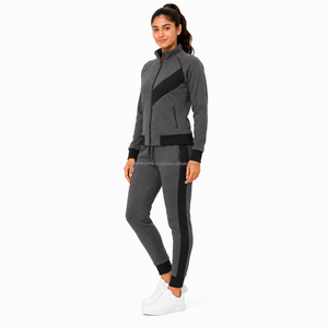 Conjunto Deportivo de Chándal Completo con Cremallera para Mujer, Ropa Deportiva Personalizada con Logotipo, Ropa Deportiva para Gimnasio, Fabricación al por Mayor OEM ODM de Marca Privada - Product Image 1