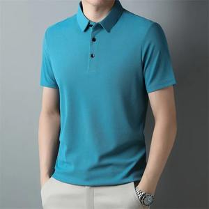 Camisa Polo de Moda para Hombre, Color Sólido, Manga Corta, Verano, Transpirable, Cómoda, Mezcla de Algodón, Informal, de Negocios, de Alta Calidad - Product Image 6