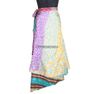 New Reversible Vintage Silk <b>Magic</b> 38 Inch Long Wrap Skirt Halter Tube Reversible Wrap Skirt Vintage Sari <b>Beach</b> Dresses Bohemian - Product Image 5