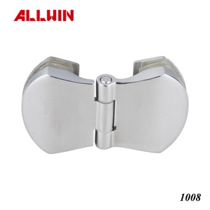 Charnière de porte en laiton massif à 180 degrés, verre à verre, design rectangulaire moderne et traditionnel pour portes et fenêtres - Product Image 6