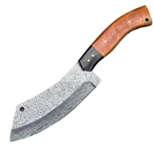 Cuchillos de Cocina Forjados a Mano con Hoja de Acero Afilada, Mango de Madera Resistente y Funda Protectora de Cuero - Product Image 1