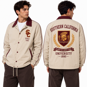 College Team Embroidered <b>Jacket</b> School Society Emblem <b>Lightweight</b> Nylon Made To Order Teamwear Streetwear Uniform Outerwear Club - Product Image 4