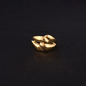 แหวนทองเหลืองชุบทอง ดีไซน์ฉลุลายทันสมัยสำหรับผู้หญิง - Product Image 2