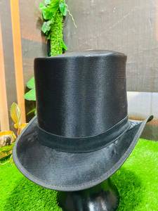 Chapeau haut de forme en cuir noir, style formel, décontracté, pour fête, costume, quatre saisons, unisexe - Product Image 3