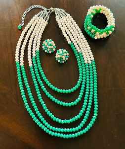 Bib déclaration collier coloré verre perlé bohème collier tour de cou pour les femmes à la main mode bijoux cadeau - Product Image 1