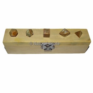 Labradorita-Juego de Geometría Sagrada, labradorita, juego de Geometría Sagrada en línea, 5 uds. - Product Image 2