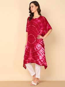 High Quality Designer Rayon <b>Kaftan</b> Tie Dyed Solid <b>Summer</b> Daily Wear Regular Fit Sweetheart Neck Best Price by Supplier - Product Image 4