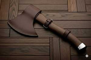 Hache en acier au carbone avec manche en bois pour fendre du bois de chauffage, qualité DIY - Product Image 3