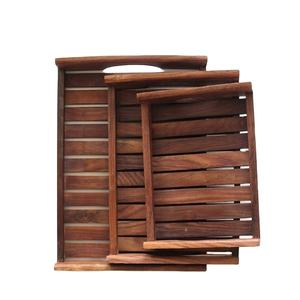 Plateau de service en bois plateau de décoration polyvalent pour cadeau de rangement comme décor de table ou décor de cuisine - Product Image 1