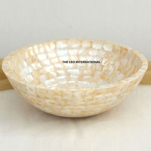 Lavabo Redondo Hecho a Mano para Decoración Moderna del Hogar, Ecológico, de Madreperla, para Baño y Bodas, Forma Redonda - Product Image 4