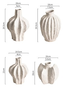 Modern <b>Ceramic</b> Flower <b>Vase</b> White Matte Finish 8-16 Inches Tabletop Decor Exquisite Durable Design - Product Image 2